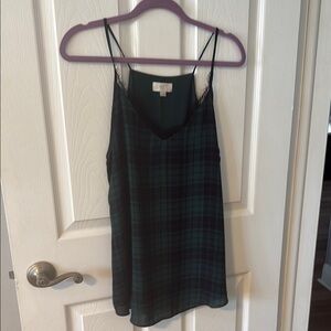 Plaid Green Cami Top